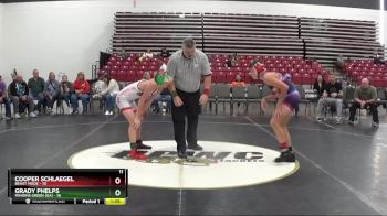 112 lbs Round 2 (8 Team) - Cooper Schlaegel, Beast Mode vs Grady Phelps, Minions Green (GA)
