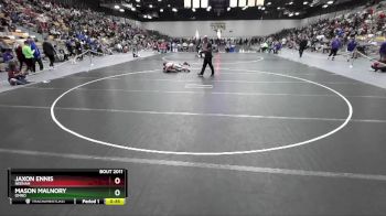 120 lbs Cons. Round 5 - Mason Malnory, Omro vs Jaxon Ennis, Neenah