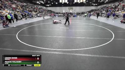 120 lbs Cons. Round 5 - Mason Malnory, Omro vs Jaxon Ennis, Neenah