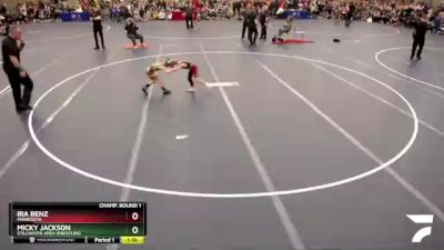 53-56 lbs Champ. Round 1 - Ira Benz, Minnesota vs Micky Jackson, Stillwater Area Wrestling