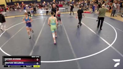 106 lbs Quarterfinal - Hayden Schwab, IA vs Kristian DeClercq, IL