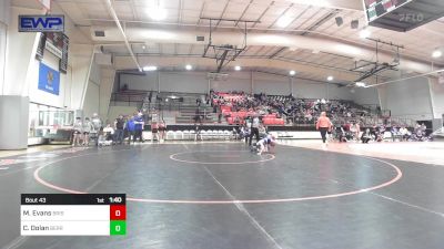 80 lbs Semifinal - Miles Evans, Bristow High School vs Cael Dolan, Berryhill High School