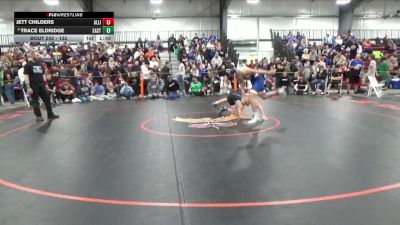 132 lbs Semifinal - Trace Eldridge, Cheyenne East vs Jett Childers, Alliance