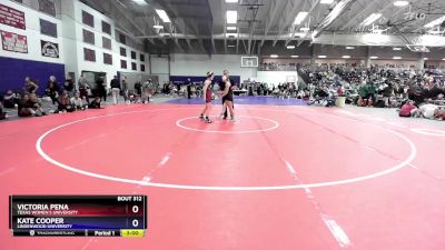 110 lbs Champ. Round 2 - Kate Cooper, Lindenwood University vs Victoria Pena, Texas Women`s University