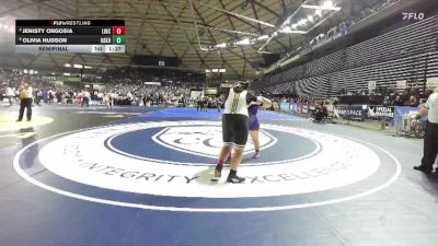 Girls 3A 235 lbs Semifinal - Olivia Hudson, Oak Harbor (Girls) vs Jenisty Ongosia, Lincoln (Tacoma) (Girls)