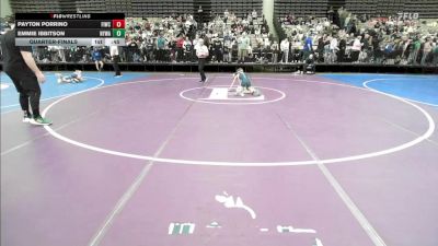 Quarterfinal - Payton Porrino, Fightin Irish Wrestling Club vs Emmie Ibbitson, Newtown (CT) Youth Wrestling