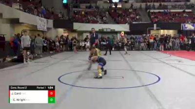 74 lbs Cons. Round 2 - Colby Wright, Malta vs John Card, Darkhorse Wrestling Club