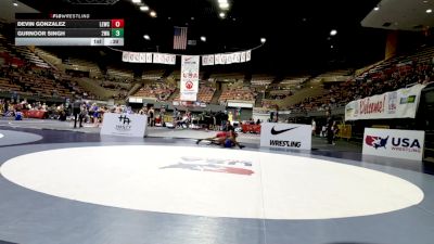 Cadet Boys Lower - 120 lbs Cons. Round 2 - Devin Gonzalez, Livermore Elite Wrestling Club vs Gurnoor Singh, 209 Wrestling Academy