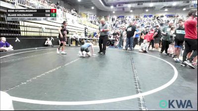 100 lbs Quarterfinal - Remi Stumblingbear, Darko Valley Wolf Pack vs Blake Holzbaugh, Team Guthrie Wrestling