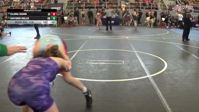 118 lbs Cons. Round 2 - Hayden Mills, Chillicothe MS vs Clara Kuhn, Madison Plains