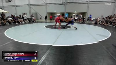 215 lbs Round 1 (8 Team) - Jayden Tadeo-Gosal, California Red vs Malachi Lorne, Oklahoma Red