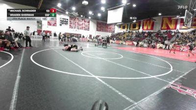 175 lbs 7th Place Match - Michael Schrader, Ventura vs Braden Sherman, Chaparral