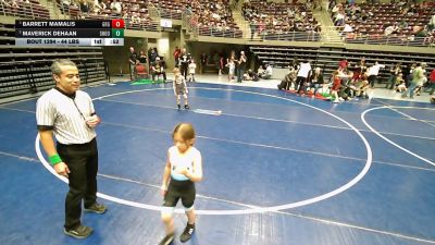 44 lbs Semis - Barrett Mamalis, Green River Grapplers vs Maverick DeHaan, Shootbox