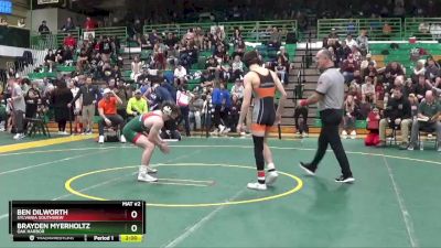 138 lbs Champ. Round 2 - Brayden Myerholtz, OAK HARBOR vs Ben Dilworth, SYLVANIA SOUTHVIEW