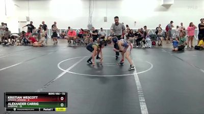 72 lbs Quarterfinal - Alexander Carrig, Overtime vs Kristian Wescott, Upstate Uprising