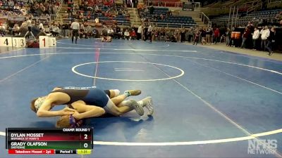 107 lbs Champ. Round 1 - Grady Olafson, Sheyenne vs Dylan Mosset, Bismarck St Mary`s