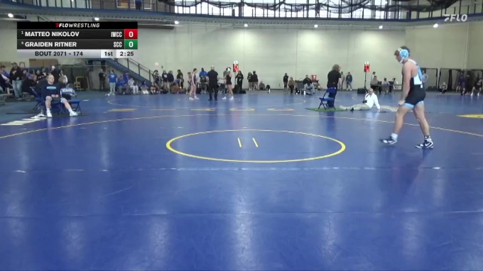 Wes Ritner 174 lbs Semifinal - Matteo Nikolov, Iowa Western Community College vs ...