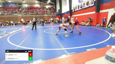 112 lbs Consi Of 8 #2 - Colton Lester, Warner vs Caleb Childers, Sand Springs