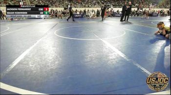 52 lbs Round Of 16 - Jackson Fernandez, Cotton County Wrestling Club vs Isaiah Koehrsen, Liberty Warrior Wrestling Club