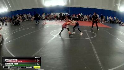 52 lbs Round 3 (3 Team) - Everett Hess, Pursuit WC vs James Irvine, Crossroads Wrestling