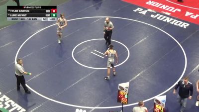 147 lbs Consi Of 8 #2 - Tyler Barton, Bedford vs Luke Mykut, Huntingdon