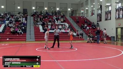 97 lbs Round 3 - Wyatt Gernenz, Bumpus vs Landon Boyda, Hewitt Trussville Middle School