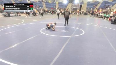 46 lbs Rr Rnd 3 - Carson Dick, Team Grand Valley Elite vs Anthony Stebbins, Legacy Boltz WC