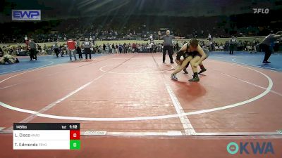 145 lbs Quarterfinal - Lyndi Cisco, Anadarko vs Tristen Edmonds, Pryor Elementary Wrestling