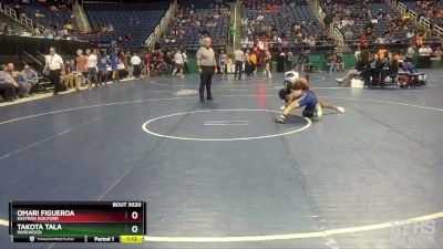 3A 120 lbs Champ. Round 1 - Omari Figueroa, Eastern Guilford vs Takota Tala, Parkwood