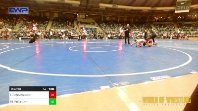 76 lbs Semifinal - Liam Reeves, Steel Valley Renegades vs Masten Felix, MANTANONA-TC