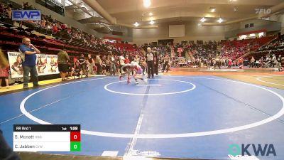 52-57 lbs Rr Rnd 1 - Sofie Mcnatt, HURRICANE WRESTLING ACADEMY vs Claire Jabben, Caney Valley Wrestling