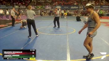 D 2 165 lbs Semifinal - Braeden Simoneaux, Teurlings Catholic vs Andrew Arinder, North DeSoto