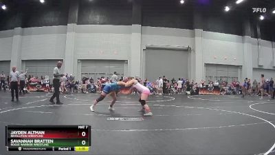 130 lbs Round 2 - Jayden Altman, Revolution Wrestling vs Savannah Bratten, Rogue Warrior Wrestling