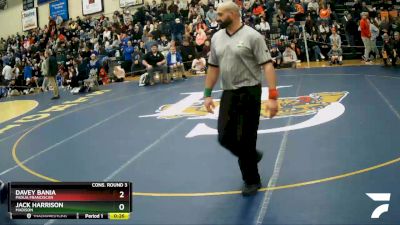 126 lbs Cons. Round 3 - Jack Harrison, Madison vs Davey Bania, Padua Franciscan