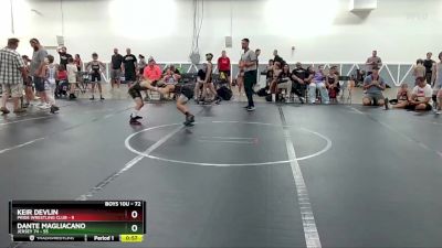 72 lbs Quarterfinal - Keir Devlin, Pride Wrestling Club vs Dante Magliacano, Jersey 74