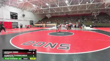 157 lbs Cons. Round 4 - Anthony Perez, Palomar vs Gurracha Tuvshinjargal, Cerritos College