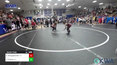 55 lbs Quarterfinal - Easton Klinglesmith, Perry Wrestling Academy vs James Evans, Bartlesville Wrestling Club