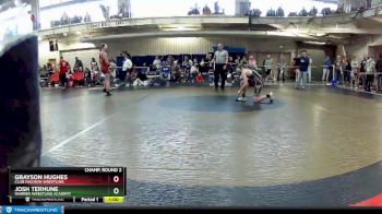 130 lbs Champ. Round 2 - Grayson Hughes, Club Madison Wrestling vs Josh Terhune, Warren Wrestling Academy