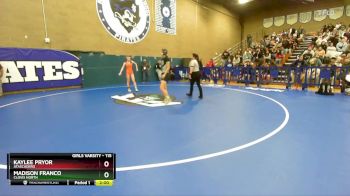 115 lbs Semifinal - Madison Franco, Clovis North vs Kaylee Pryor, Atascadero