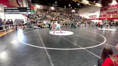 285 lbs Cons. Round 5 - Xakery Aleman, Lyman vs ROLAND BURTON, Wyoming Indian