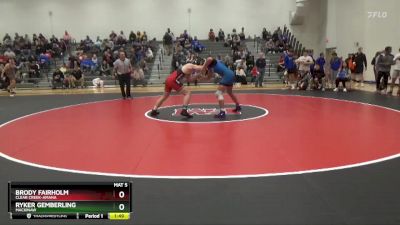 190 lbs Round 3 - Ryker Gemberling, Mackinaw vs Brody Fairholm, Clear Creek-Amana