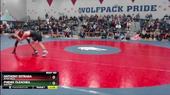 145 lbs Cons. Semi - Anthony Estrada, Black Hills vs Phenix Oleachea, Shelton