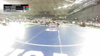 Girls 3A 170 lbs Champ. Round 1 - Hailey Woebke, Everett (Girls) vs Aubrey Moore, Timberline (Girls)