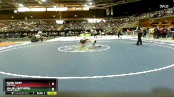 100 lbs Cons. Round 7 - Malibu Boynton, Crook County vs Faith Gray, Redmond