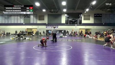 155 lbs 1st Place Match - Shaona Emmanuel, Iowa City High vs Jocelyn Schwartz, Cedar Falls