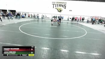 126 lbs Cons. Round 7 - Mason Techmeier, Muskego vs Amos Ebeling, Wisconsin Lutheran