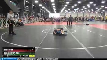 72 lbs Round 2 (6 Team) - Brock Humphrey, Team California vs Drey Kren, Team Sconnie