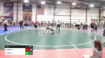 70 lbs Rr Rnd 3 - Beau Abbott, Roundtree Wrestling Academy Blue vs Joey Miller, Ride Out Wrestling Club Blue