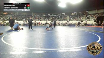 119 lbs Quarterfinal - Josiah Nelson, N8 vs Hendrix Newcomb, Shelton Wrestling Academy