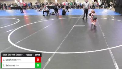 Boys 3rd-4th Grade - 71 Cons. Round 2 - Gavin Suchman, Moen Wrestling Academy vs Graham Schares, Immortal Athletics WC